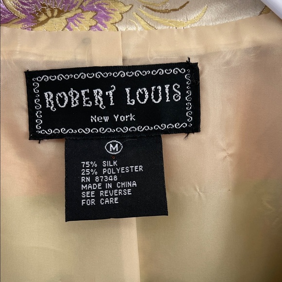 Robert Louis New York Vintage Ornate Floral Silk Jacket - Picture 9 of 10